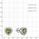 Серебряные серьги AQUAMARINE А45029507А с фианитом и хризолитом