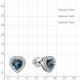 Серебряные серьги AQUAMARINE А45029508А с фианитом и Лондон топазом