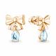 Серьги из золочёного серебра AQUAMARINE А45030602-п с топазом