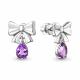 Серебряные серьги AQUAMARINE А45030604 с аметистом