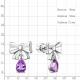 Серебряные серьги AQUAMARINE А45030604 с аметистом