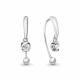 Серебряные серьги AQUAMARINE А450308 с фианитом