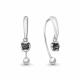Серебряные серьги AQUAMARINE А450308Ч с ювелирным кристаллом