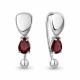 Серебряные серьги AQUAMARINE А45031103 с гранатом