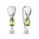 Серебряные серьги AQUAMARINE А45031107 с хризолитом