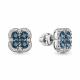 Серебряные серьги AQUAMARINE А45032208А с фианитом и Лондон топазом