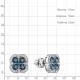Серебряные серьги AQUAMARINE А45032208А с фианитом и Лондон топазом