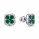 Серебряные серьги AQUAMARINE А45032209А с фианитом и агатом