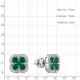 Серебряные серьги AQUAMARINE А45032209А с фианитом и агатом