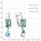 Серебряные серьги AQUAMARINE А450323541 с топазом и празиолитом