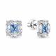 Серебряные серьги AQUAMARINE А45033905А с топазом и фианитом