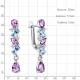 Серебряные серьги AQUAMARINE А45034030А с топазом, фианитом и аметистом