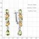 Серебряные серьги AQUAMARINE А45034038А с фианитом, хризолитом и цитрином