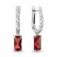 Серебряные серьги AQUAMARINE А45035085 с гранатом
