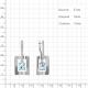 Серебряные серьги AQUAMARINE А45037002А с топазом и фианитом