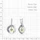Серебряные серьги AQUAMARINE А45037507А с фианитом и хризолитом
