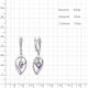 Серебряные серьги AQUAMARINE А45038704А с фианитом и аметистом