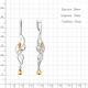 Серебряные серьги AQUAMARINE А45039706 с цитрином