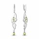 Серебряные серьги AQUAMARINE А45039707 с хризолитом