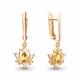 Серьги из золочёного серебра AQUAMARINE А45040306-п с цитрином