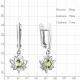 Серебряные серьги AQUAMARINE А45040307 с хризолитом