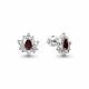 Серебряные серьги AQUAMARINE А45040403 с гранатом