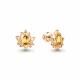 Серьги из золочёного серебра AQUAMARINE А45040406-п с цитрином