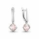 Серебряные серьги AQUAMARINE А45047190 с морганитом