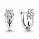 Серебряные серьги AQUAMARINE А45374А с фианитом