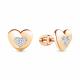 Серьги из золочёного серебра AQUAMARINE А46459А-пк с фианитом