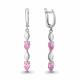 Серебряные серьги AQUAMARINE А46862Р с фианитом