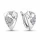 Серебряные серьги AQUAMARINE А46899А с фианитом