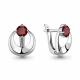 Серебряные серьги AQUAMARINE А4700503 с гранатом
