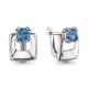 Серебряные серьги AQUAMARINE А4700605 с топазом