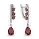 Серебряные серьги AQUAMARINE А4700803А с фианитом и гранатом