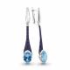 Серебряные серьги AQUAMARINE А4702592Б с топазом и гидротермальным сапфиром