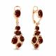 Серьги из золочёного серебра AQUAMARINE А4706103-п с фианитом и гранатом