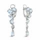 Серебряные серьги AQUAMARINE А4706202А с топазом и фианитом