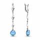 Серебряные серьги AQUAMARINE А4707488 с турмалином