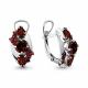 Серебряные серьги AQUAMARINE А4707603Р с гранатом и турмалином