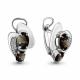 Серебряные серьги AQUAMARINE А4708401А с фианитом и раухтопазом