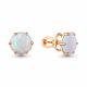 Серьги из золочёного серебра AQUAMARINE А4714298-п с опалом