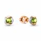 Серьги из золочёного серебра AQUAMARINE А4715507-пк с хризолитом