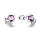 Серебряные серьги AQUAMARINE А4717904А с фианитом и аметистом