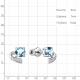 Серебряные серьги AQUAMARINE А4717905А с топазом и фианитом
