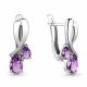 Серебряные серьги AQUAMARINE А4721504 с аметистом