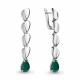 Серебряные серьги AQUAMARINE А4722509 с агатом