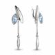 Серебряные серьги AQUAMARINE А4722702 с топазом