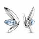 Серебряные серьги AQUAMARINE А4722902 с топазом