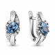 Серебряные серьги AQUAMARINE А4723405А с топазом и фианитом